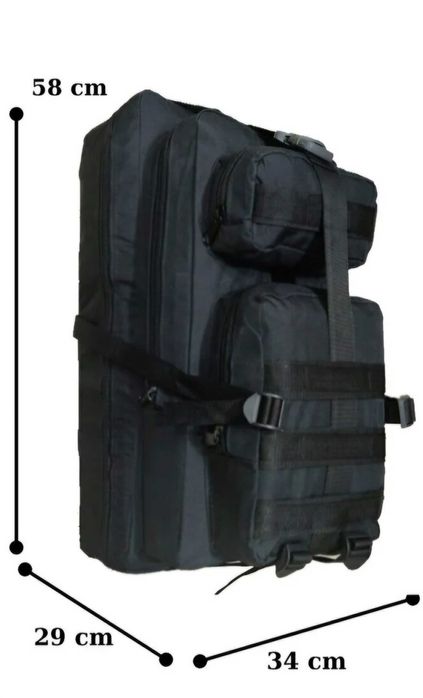Тактическа раница 60 литра черна