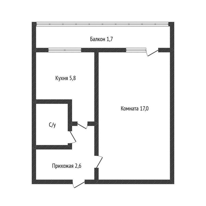 1 ком в районе западного