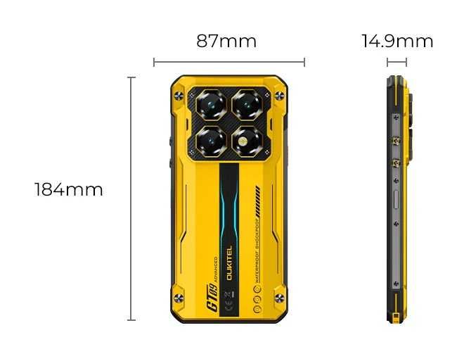 Oukitel WP60 5G 24GB RAM 256GB ROM, 7.2' екран с IP68 защита