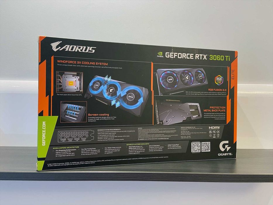 Видео карта AORUS GeForce RTX 3060 Ti ELITE 8GB GDDR6