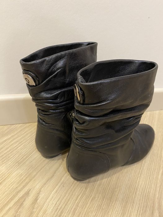 Сапоги кожа цигейка