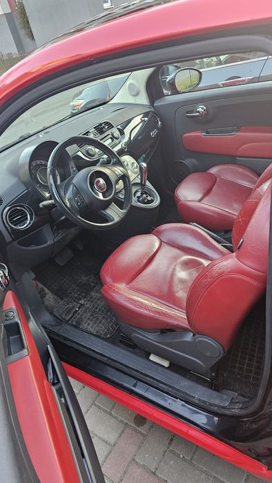 Fiat 500 Automat – Interior Piele Roșie – Look Abarth