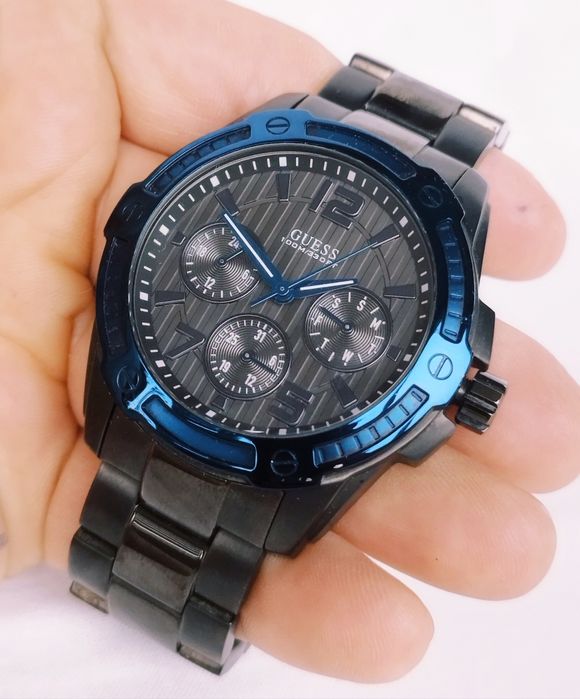 Ceas bărbătesc Guess W0601G1, oțel inoxidabil, cu cuarț, ceramic.