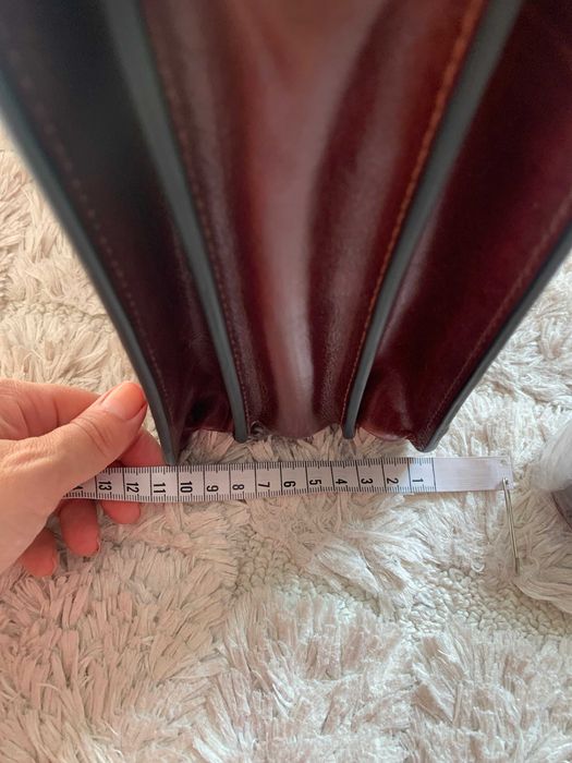 Servieta/geanta piele naturala lux maro TAVECCHI original NOU 50/31/11