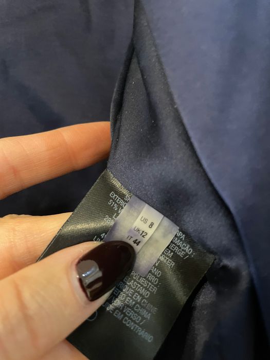 Sacou albastru dama Elie TAHARI, 51% lână, mărime IT 44
