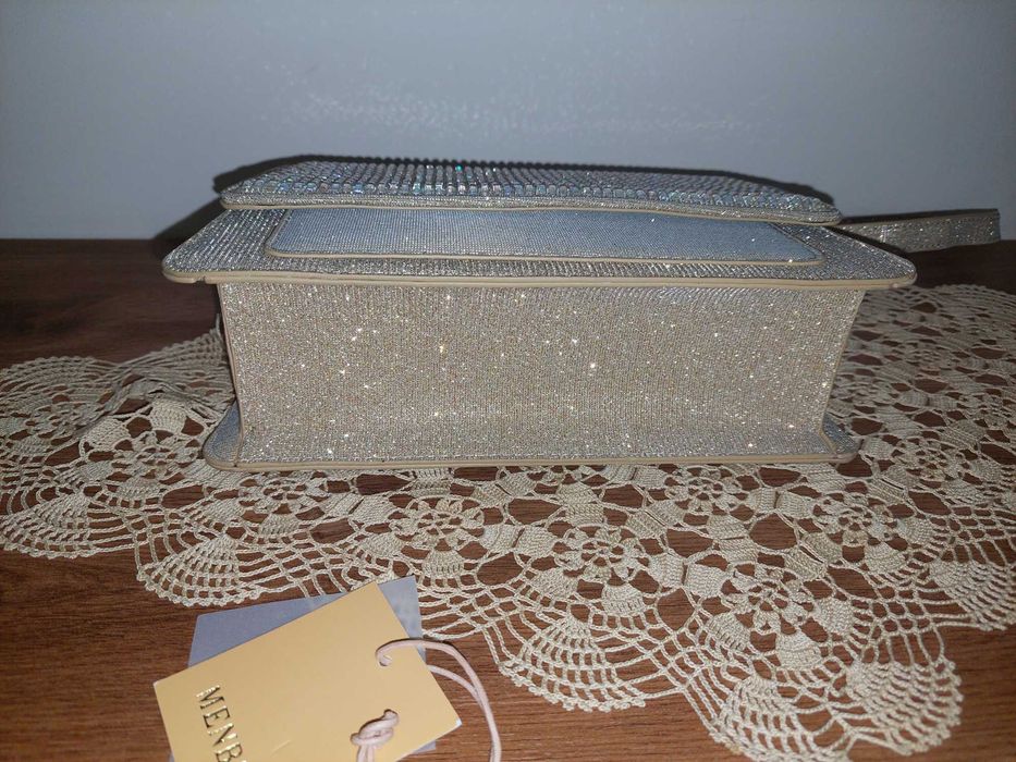 Официална златиста чанта Menubar, малка 23*14*6 см