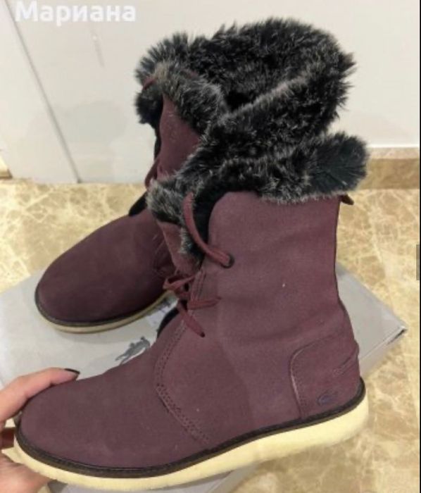 Дамски велурени боти Lacoste