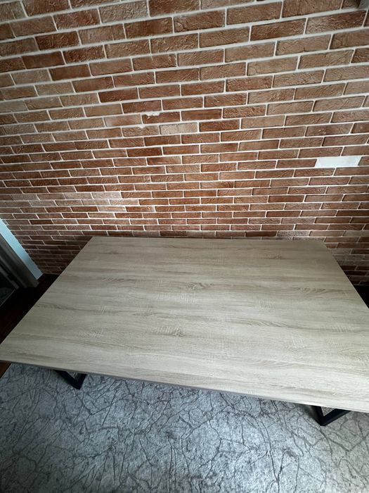 ЛОФТ Стол из цельного дерево и стальных ножек