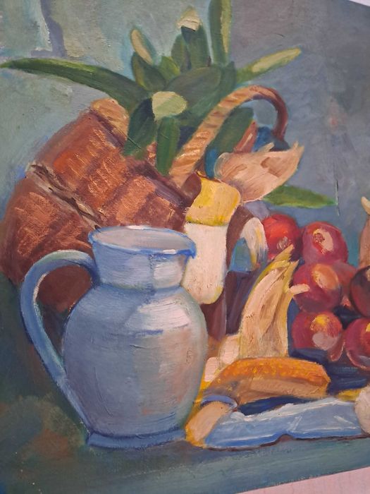 tablou pictura pe panza 55/46 cm semnat