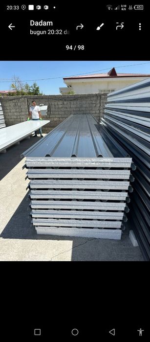 Сэндвич панели от 75000 тыс сум