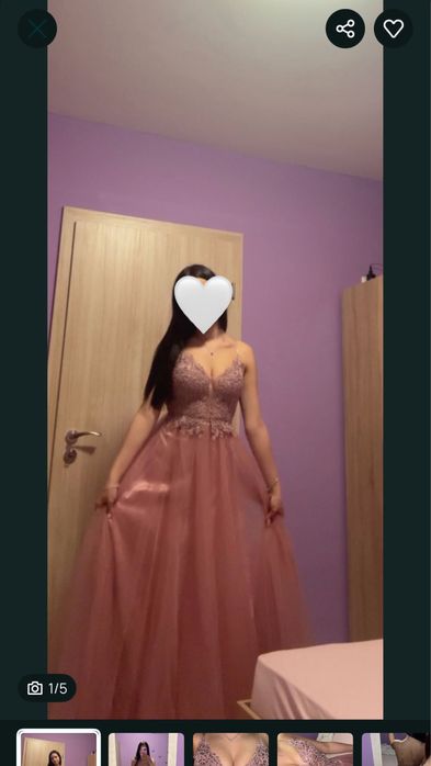 Бална рокля в розов цвят