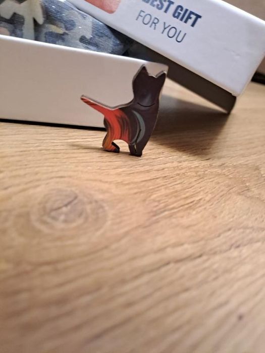 Красив дървен пъзел с котка. Голям размер.