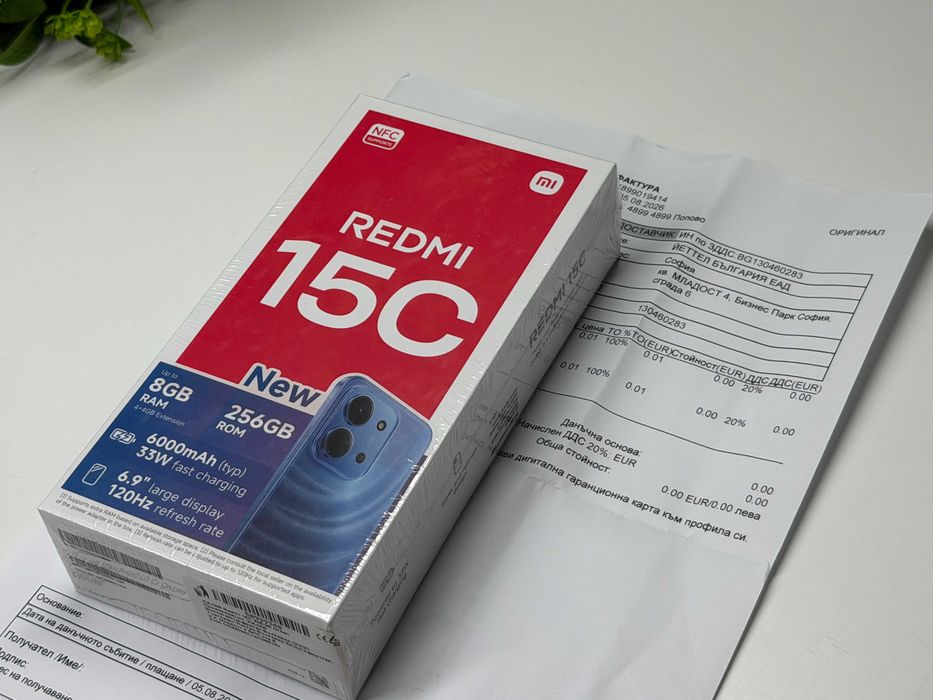 ! НоВо ! Xiaomi Redmi 15C 256GB Green 3г Гаранция