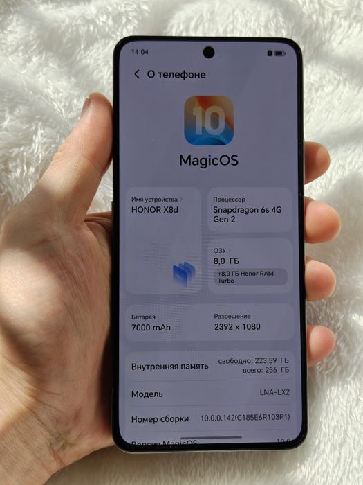 Honor X8d 256 gb Ram 8 7000 mah Battery