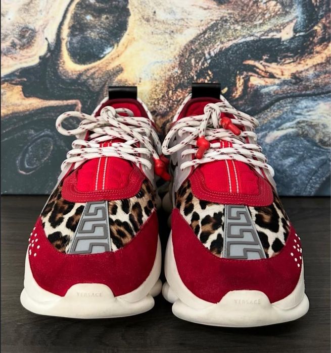 Adidasi versace chain reaction leopard animal print