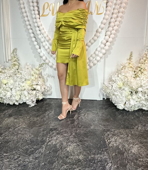 Rochie scurta verde lime