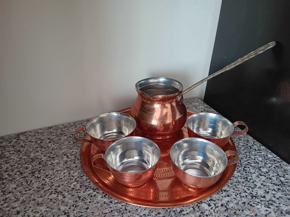 Комплект медни съдове за кафе за 60 €
