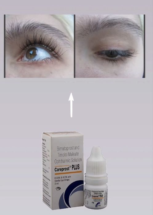 Careprost PLUS сыворотка для роста ресниц и бровей.