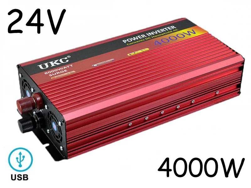 Инвертор UKC с дисплей 12V 220v /24V 220V 500w/1000w/2000w/3000w/4000w