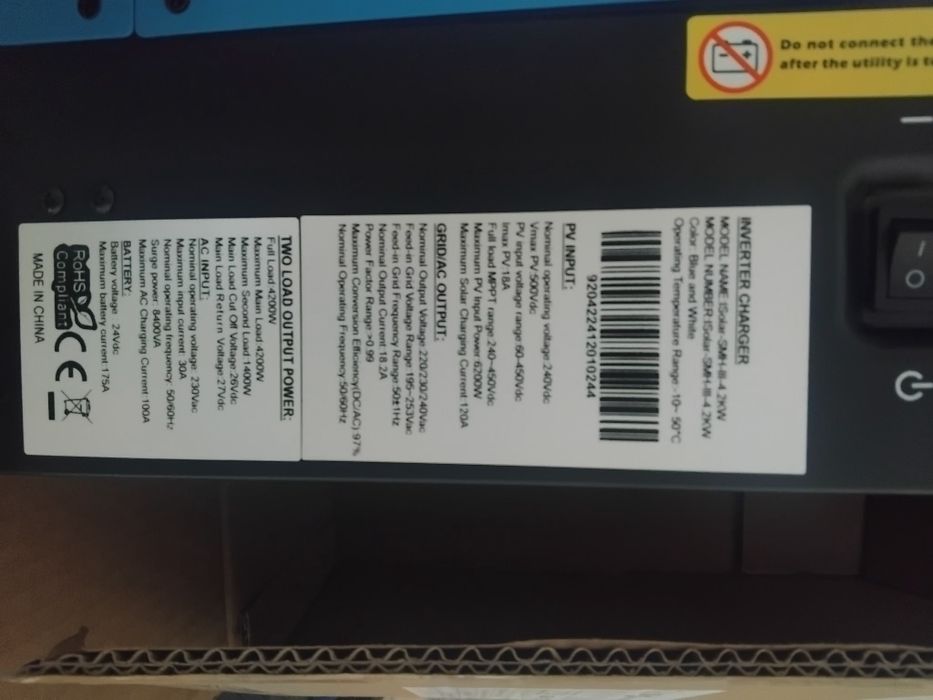 INV . 24v ,4,2 kv easun