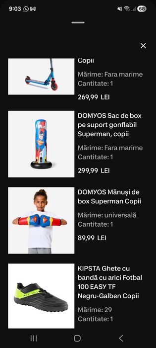 Sac de box si manusi Superman Decathlon Domyos