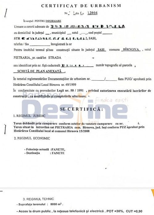 Teren intravilan 8000mp, Comuna Barnova Iasi