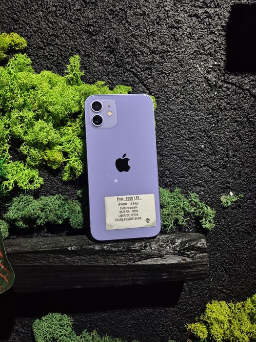 iPhone 12 64gb Purple Neverlocked Bat 100%/Fact+Garantie