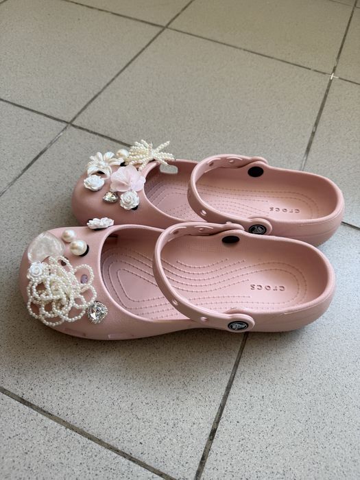 Сабо Crocs розовые