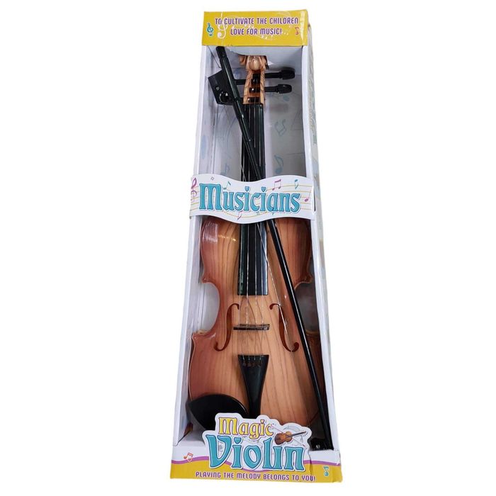 Детска цигулка с лък за деца - пластмасова