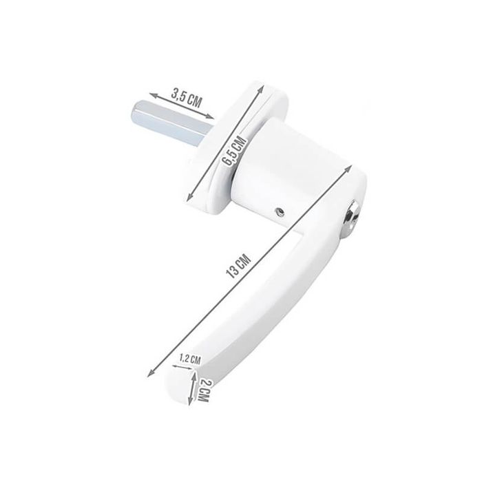 Дръжка за прозорец и врата, с 2 ключа, универсален модел, сигурност