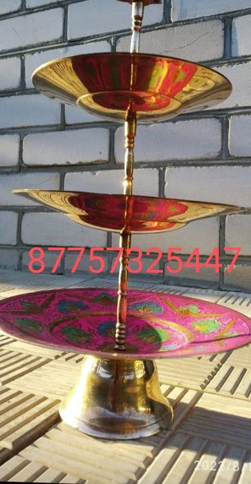 Горка трехярусная латунь