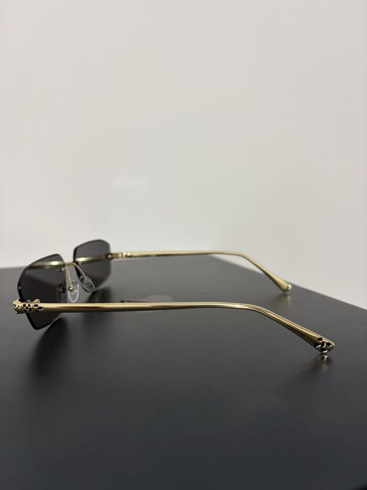 Ochelari de soare dama, Cartier, Negru/Auriu
