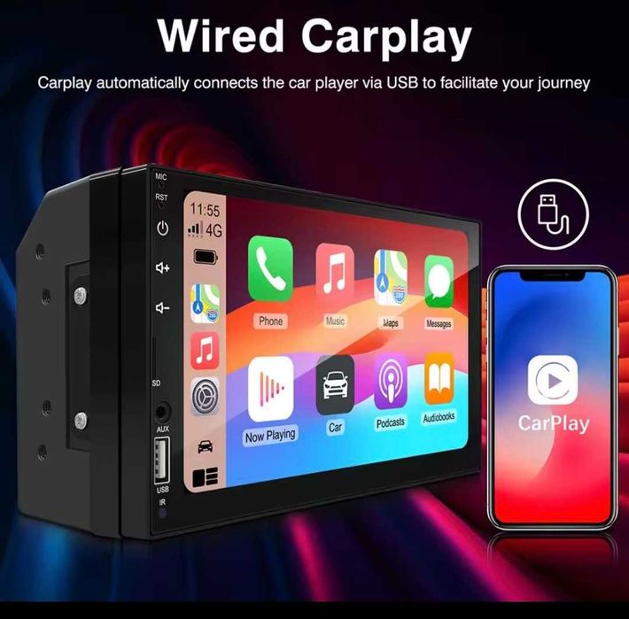 Мултимедия MP5, 7 инча, 2 Din, универсална