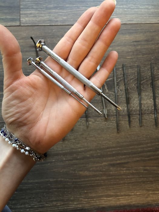 Set 4 surubelnite in cruce si lat - scule ceasornicar