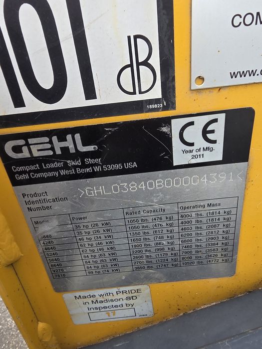 Gehl 3840 an 2011