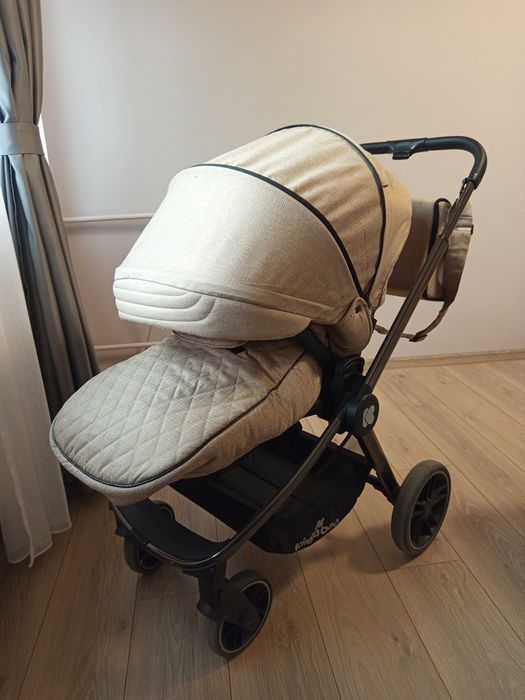 Комбинирана детска количка 3 в 1 KikkaBoo - Vicenza,Premium Beige