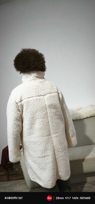 Дамско палто екрю