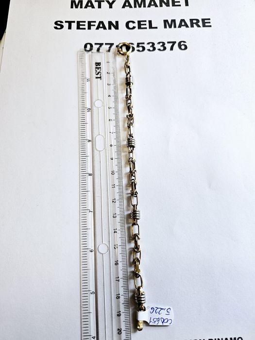 Vand bratara din aur 14 k 5.22 g cod 651