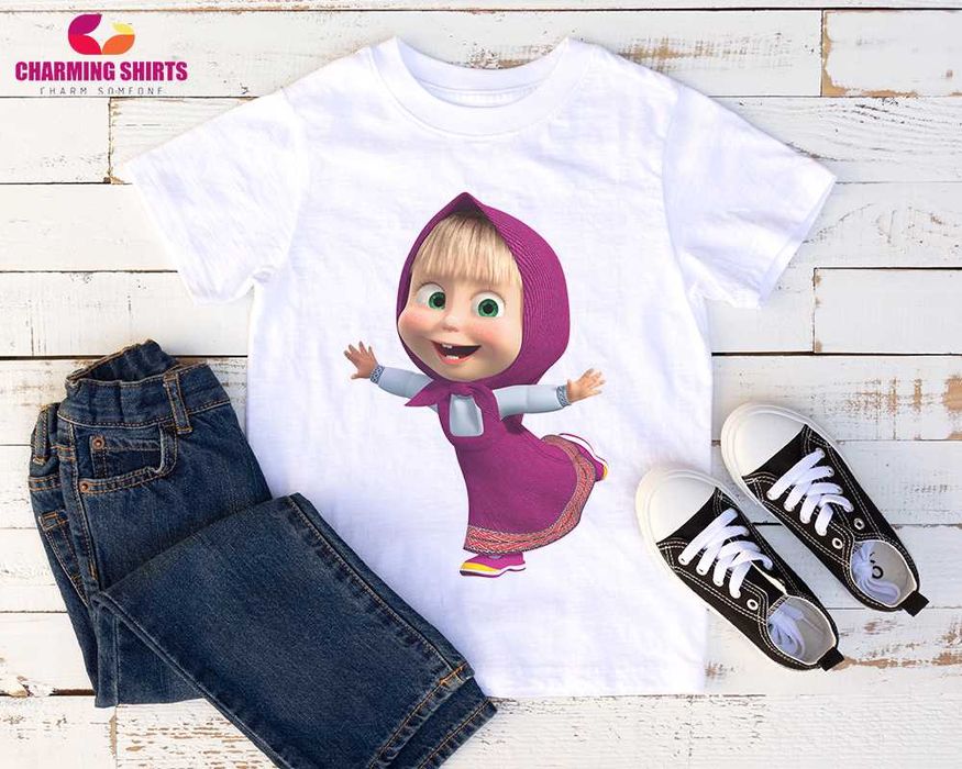 Дестки тениски с Маша и Мечока/ Masha and Bear