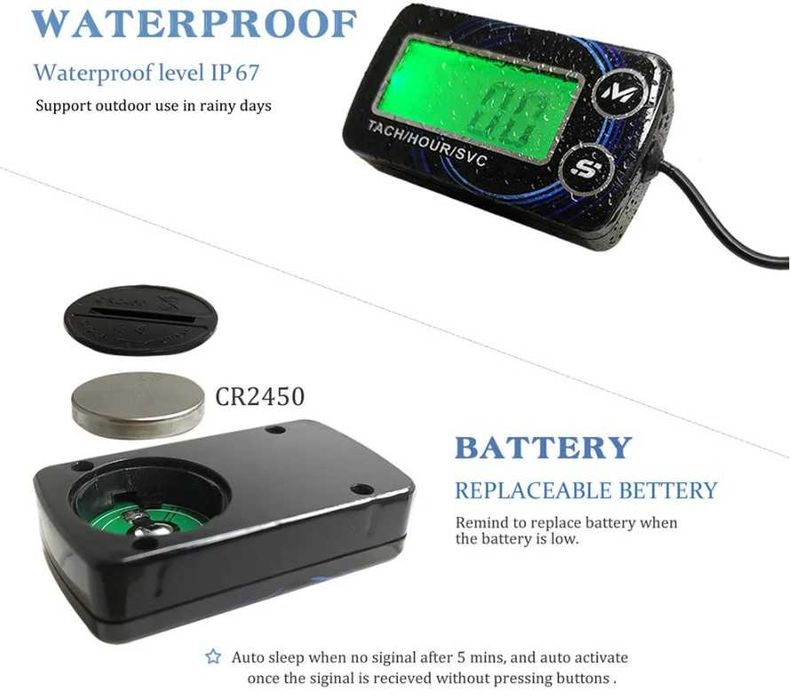 Tahometru Turometru Digital Motor Barca Drujba Atv Motocicleta Skijet