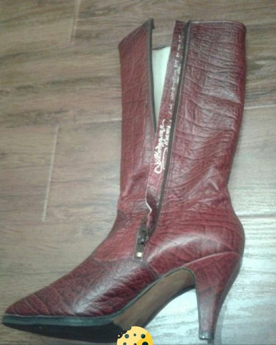 Срочно! Распродажа! Сапоги кожаные, теплые 36,37разм з