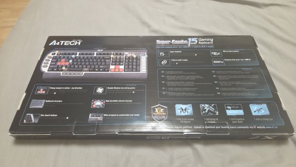 Tastura A4Tech XGame X7-G800V, USB, Negru