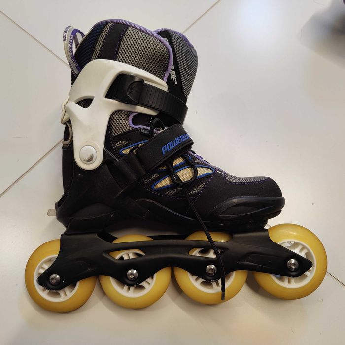 Powerslide Ролери 37,каска,наколенки,налакътници,протектори за китки