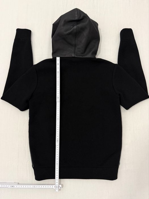 Geaca DOLCE & GABBANA (S dama Piele Lana Merino hybrid jacheta hanorac