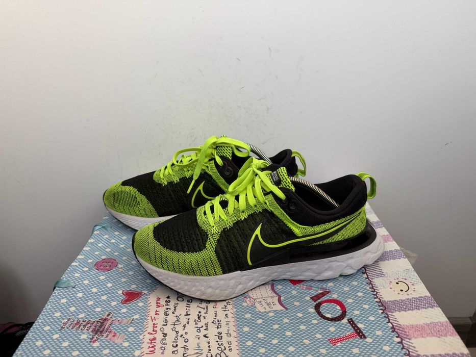 Nike React Infinity Run Flyknit 2 Volt Black ''оригинални маратонки 44 номер