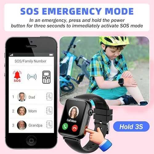 Нов черен Смарт часовник за деца GPS WiFi LBS 4G видео разговор SOS бутон игри