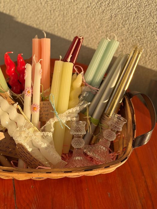 Cadou de nunta pentru miri Set 24 lumanari cu mesaje