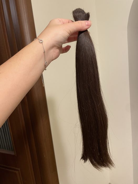 Par Natural Virgin (Nevopsit) Codita, saten, drept – lungime ~40 cm
