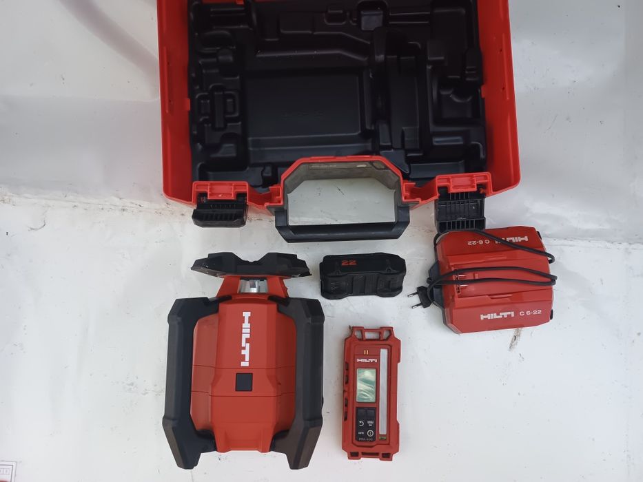 Laser panta canalizare hilti pr40 nuron. La cutie cu receptor, baterie și incarcator