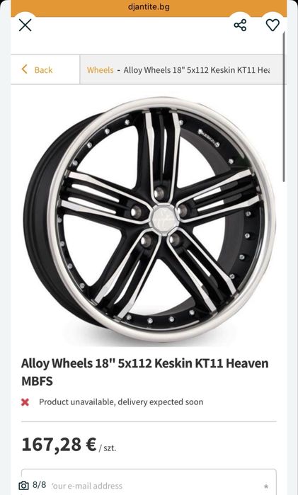 Jante Keskin Wheels 5x112 R18